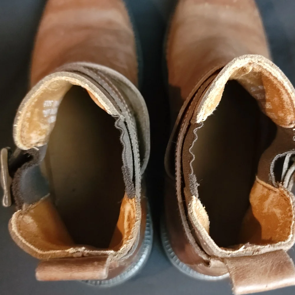 EAGLE‎ MOUNTAIN Brown Leather High Top Pull On Boots 10